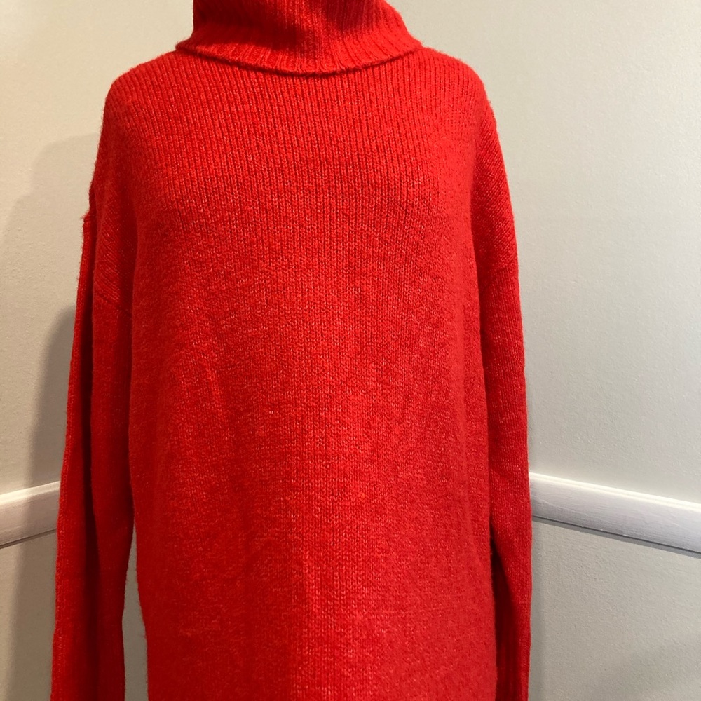NWT Women’s Red Sweater, Classic Top, Plus Size, New, Turtleneck